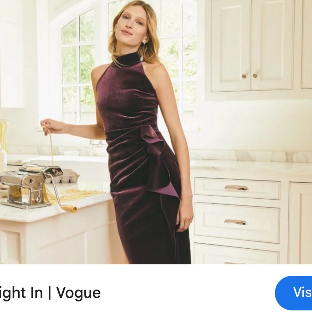 Elegant Purple Velvet Dress